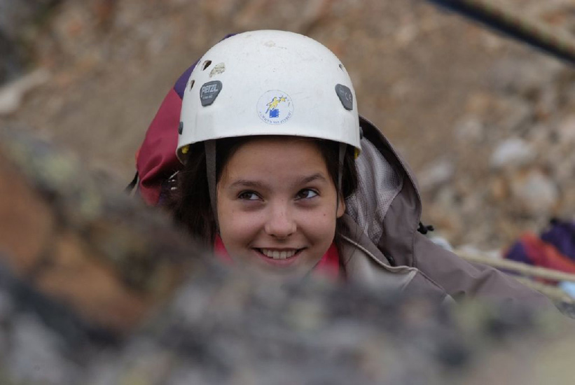 Dans la cordée emmenée par Sarah, au sourire, la belle Ophélie !