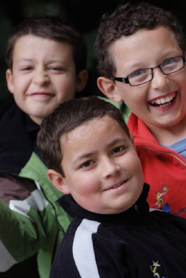 Trois grimpeurs hors pair qui savent aussi se muer en clowns ! (Thomas, Bastien et Guillaume)