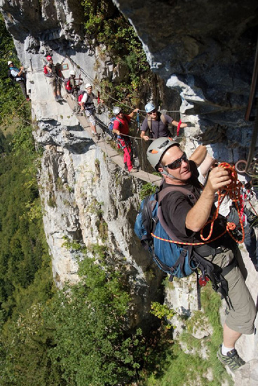 un bouchon sur un pont, ça arrive même dans les montagnes !