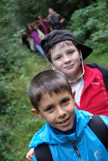 Deux échappés en tête de la course, ce sont nos amis Clément et Lucas !