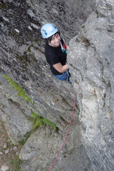 Descente en rappel pleine d’émotions pour Jennifer.