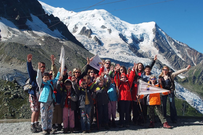 Atterrissage au Plan de l’Aiguille ce matin ! An menu, grande rando à la journée !