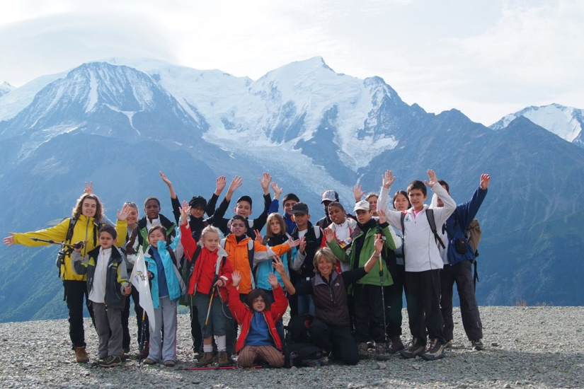 Nous nous retrouvons tous au pied du Prarion ce matin ! Notre Everest à nous !