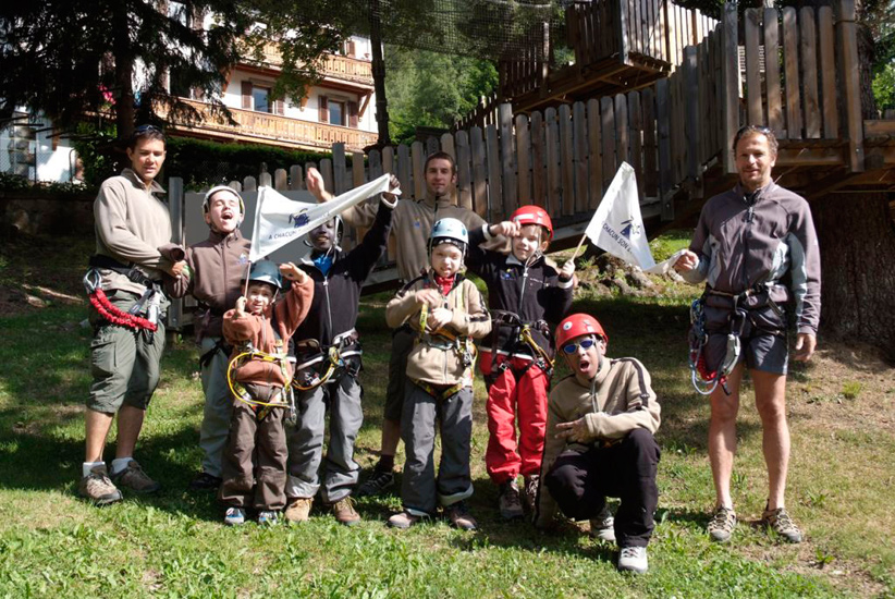 Veille de sommet pour tous nos champions, on fait une répétition générale avec l’accro-branche !