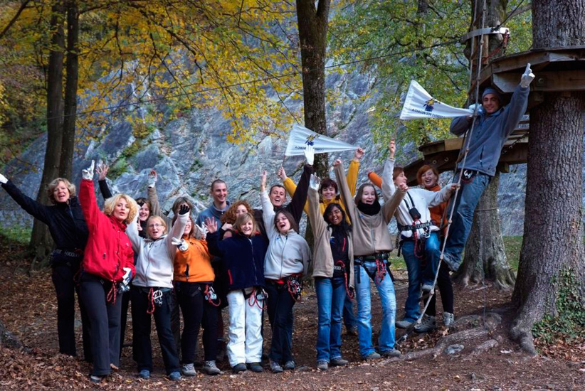 Rendez-vous au Fayet ce matin : accro-branche pour tous !