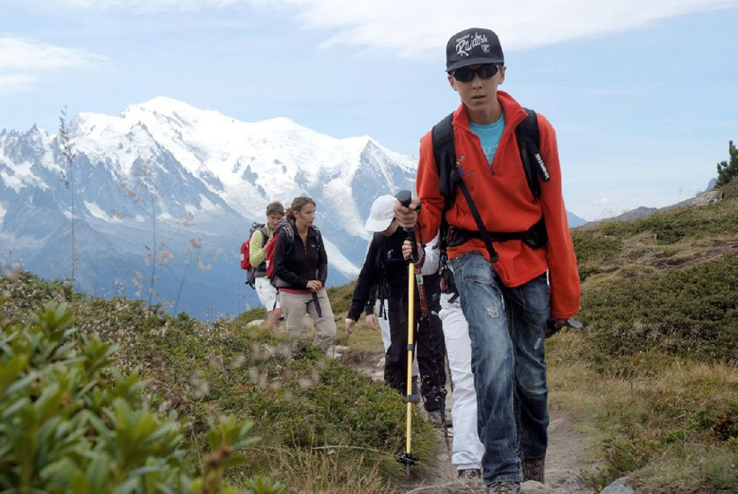 Maxime a l’air pressé d’atteindre le sommet !
