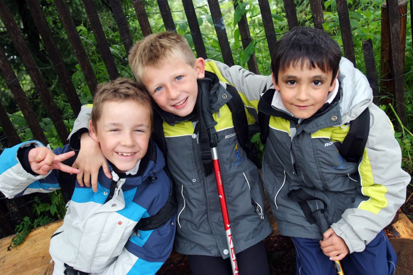Nos trois champions sont sur-existés à l’idée de voir las habitants de la montagne grandeur nature !