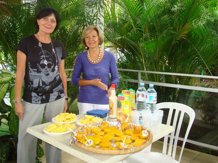 Claude et Jacqueline aux petits soins pour nos champions...