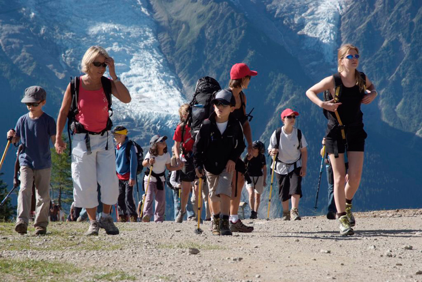 Première ligne droite, on laisse le glacier des Bossons derrière nous ! (Louis, Paul et Antoine)