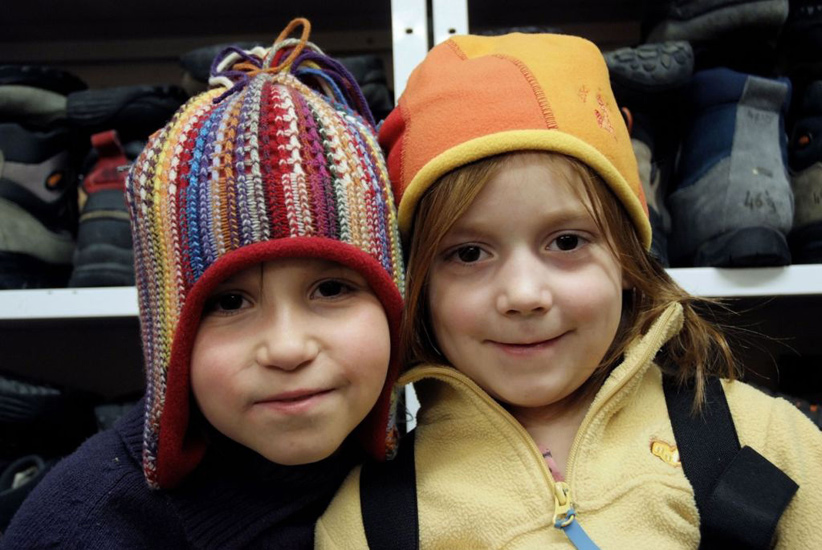 Du coup, on va s’équiper comme il faut car il ne faut pas prendre froid là-haut ! (Louna et Aliénor)