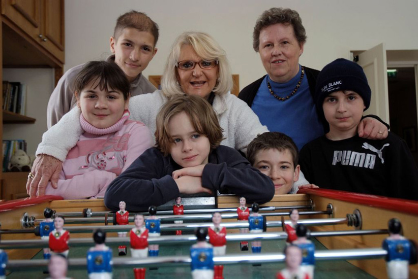 Le baby-foot, ça développe l’esprit d’équipe ! (Sarah, Quentin, Louis, Alexandre et Simon)
