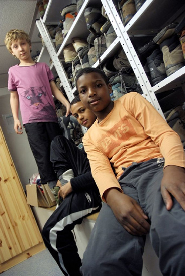 Au rayon chaussures.