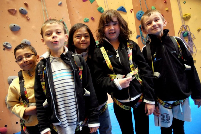 Les cadets de l’équipe réunis en une cordée joyeuse !