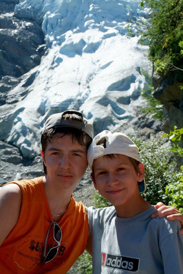 Voila une photo souvenir bien méritée pour nos deux alpinistes en glace !