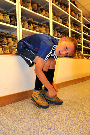 Et la bonne taille de chaussures.