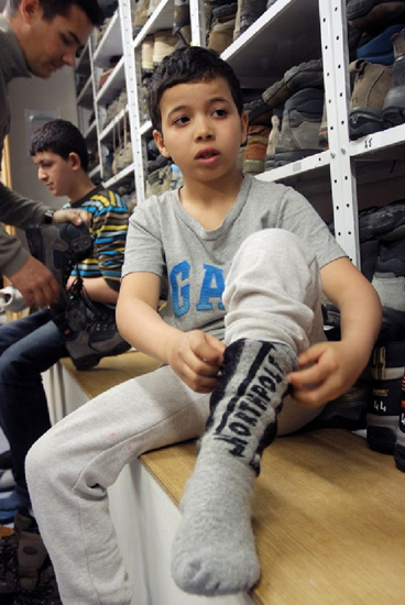 Maxi chaussettes pour Mehdi.