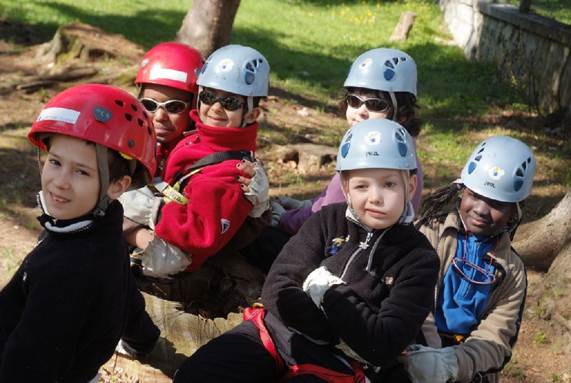 Toute l’équipe matinale prête à en découdre avec les poulies !