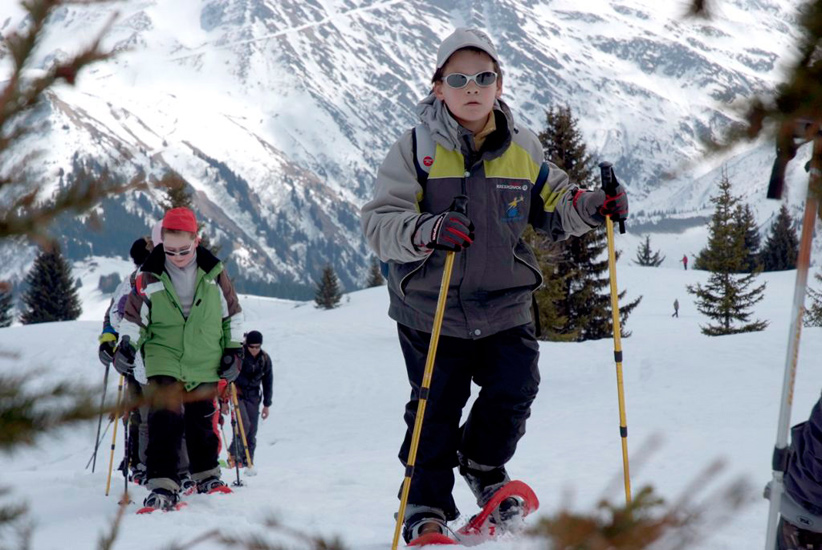 Timothée a revêtu le costume de randonneur des neiges !