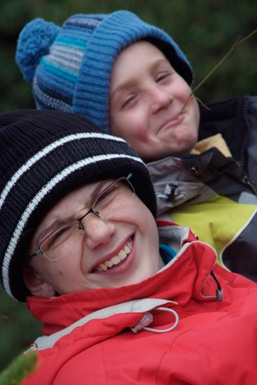 Les pauses sont l’occasion rêvée pour décompresser et se redonner un peu de peps ! (Lucas et Emile)