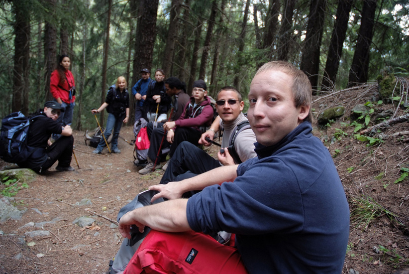 Pause en pleine forêt.