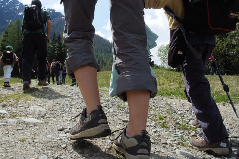 Début d’après-midi ! On fait chauffer les mollets, ça va grimper jusqu’au Glacier des Bossons !