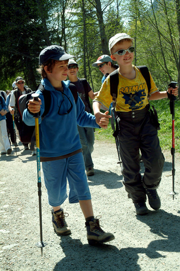 Donne moi ta main, et prends la mienne, mais oui mais oui, on est à Chamonix ! (Maxance et Florian).
