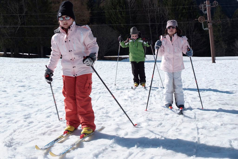 La neige pour skier, le soleil pour nous chauffer, ça le fait ! (Alison, Quentin et Mathilda)