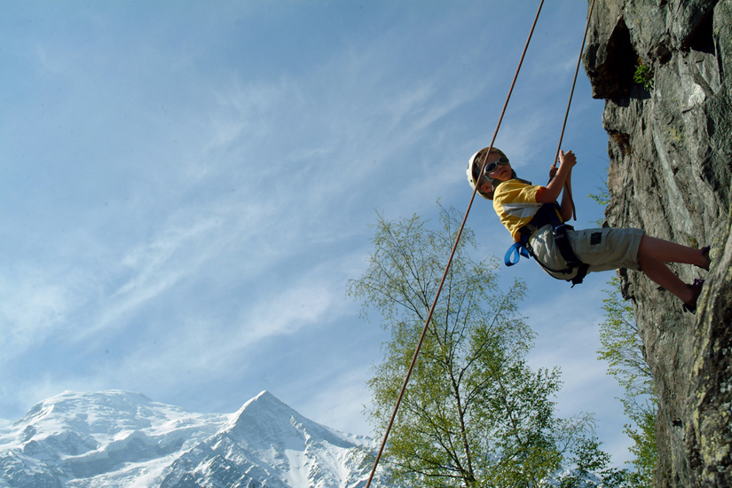 Belle vue sur le Mont Blanc pour Florian, ça vaut le coup d’aller en haut !