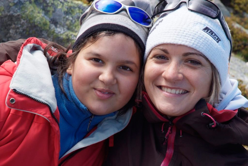 De temps en temps, nous nous offrons une petite pause amicale ! (Sarah et Charlotte)