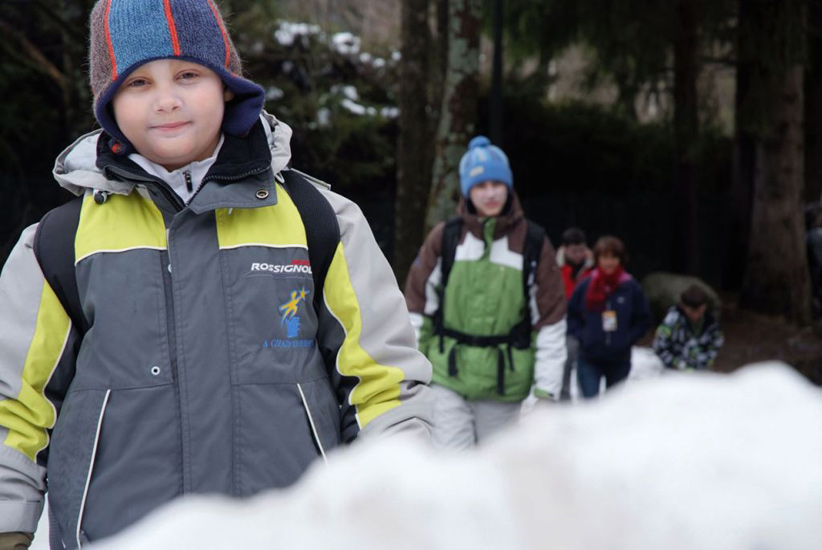 Tu ne pensais pas voir autant de neige aujourd’hui, pas vrai Mellina ?