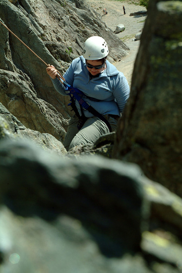 Estelle, une championne au milieu des rochers !