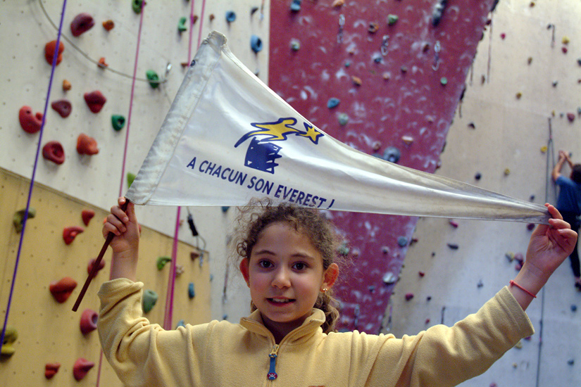 Objectif atteint pour Johanna ce matin, la salle d’escalade est à elle !