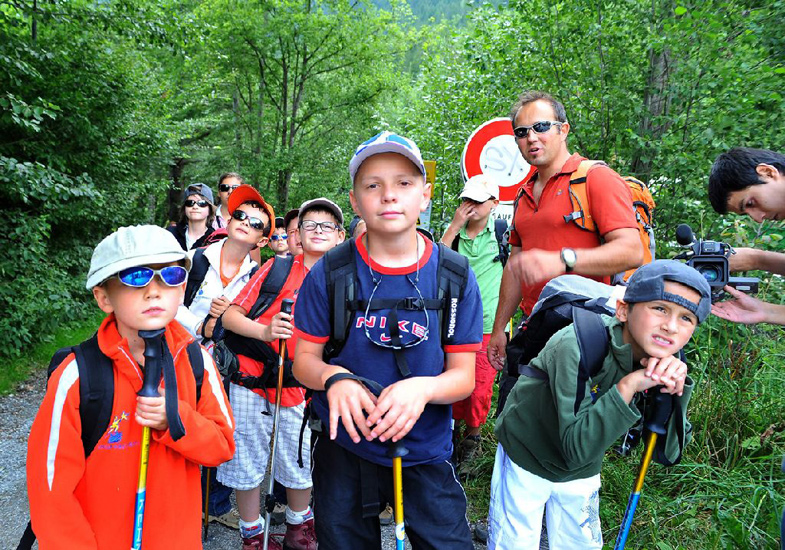 On admire le Mont-Blanc.