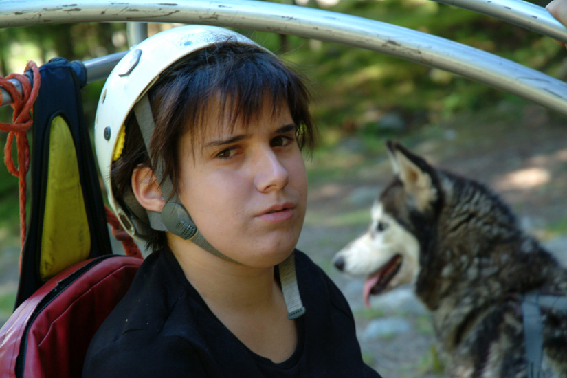 Tête à tête à la pause ! Vanessa et son fidèle compagnon.