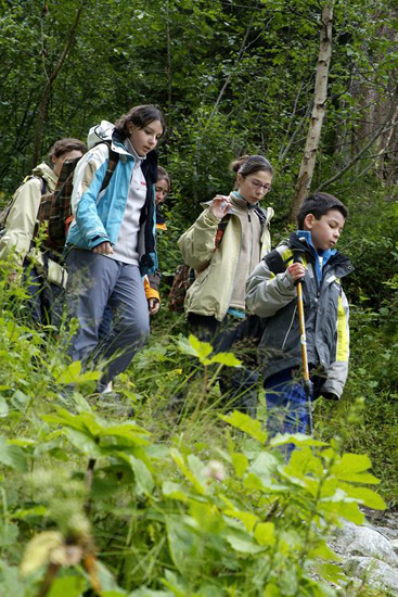 Après la montée…la descente !!! (Marina, Marie et Maxence).
