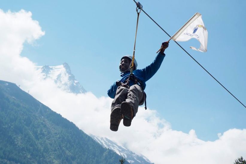 Il va nous planter son drapeau sur l’aiguille du Midi Ibrahima !