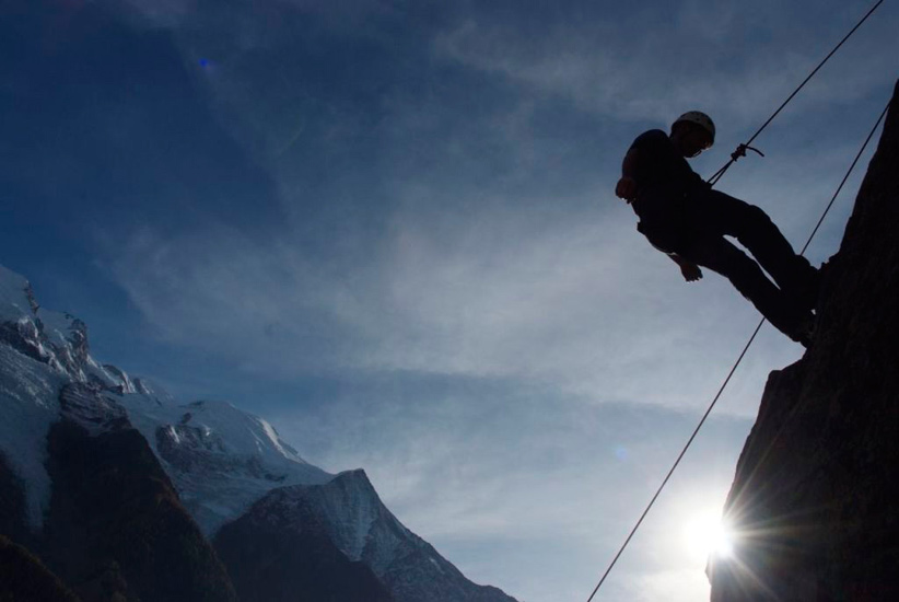 Evadé en plein ciel, avec le Mont-Blanc comme témoin, le suspendu Timothée