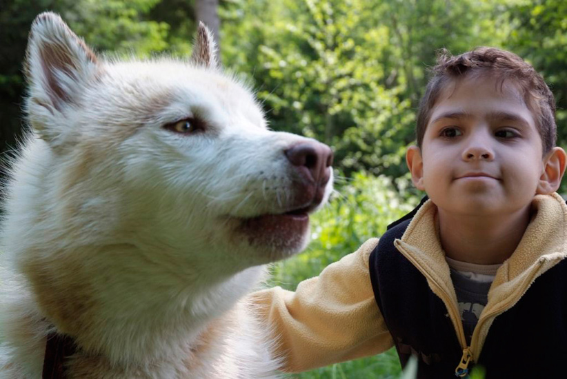 On n’oublie pas de dire merci à nos huskies chéris ! (Yanis)