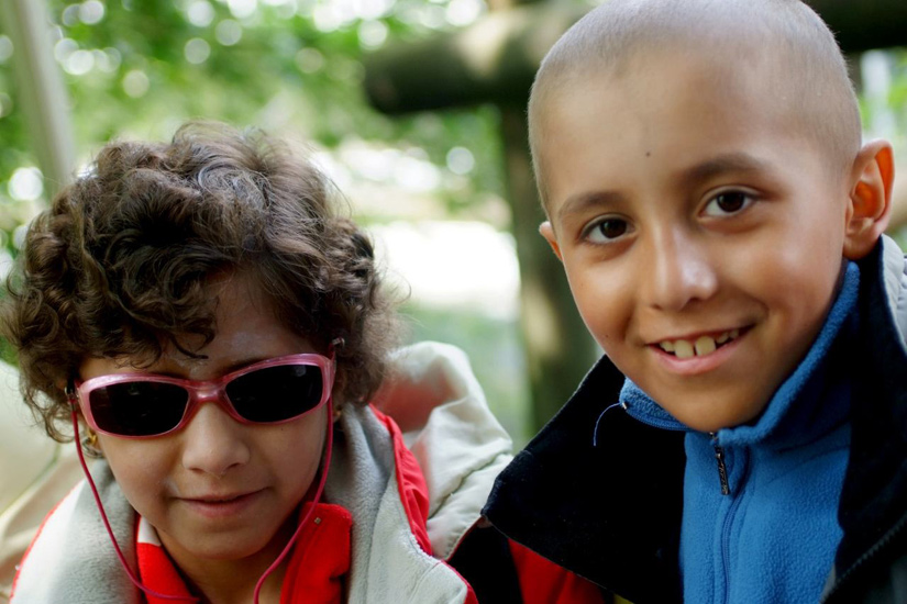 Lunettes bien arrimées et sourires bien prononcés, nos champions sont aux anges ! (Sarah & Seb)
