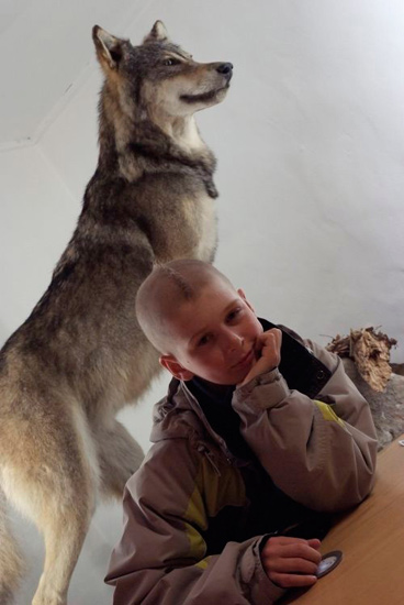 Gamin diablement courageux devant un loup si fier… (Rémy)