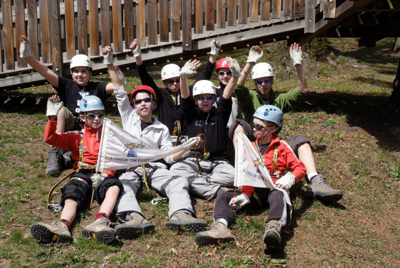 On passe au deuxième groupe avec toujours l’accro-branche au programme !