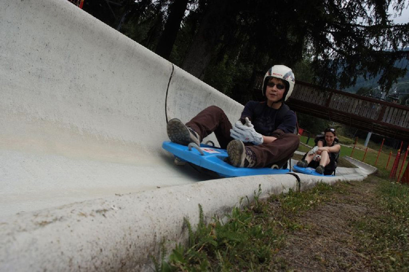 En luge, deux glisseurs de haut vol : Corentin et Stéphanie