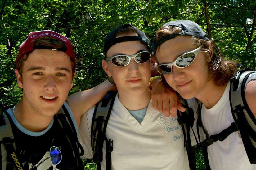 Je vous présente les trois meilleurs futurs alpinistes de toute la vallée de Chamonix ! (JC, Jérémy et Simon)