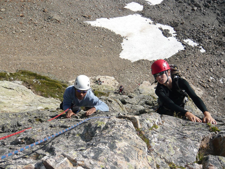 Cordée du Nez rouge ! Karim et Pierre en plein effort !