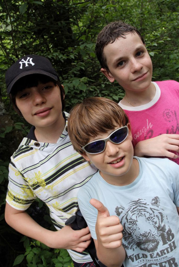 Alors les gars, ça vous plait Chamonix ? On dirait que oui ! (Arnaud, Eloi et Sébastien)
