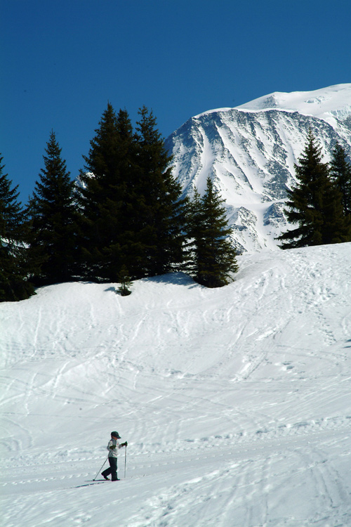 L’avantage du ski de fond, c’est qu’on peut partir à la découverte de la nature en toute tranquillité…