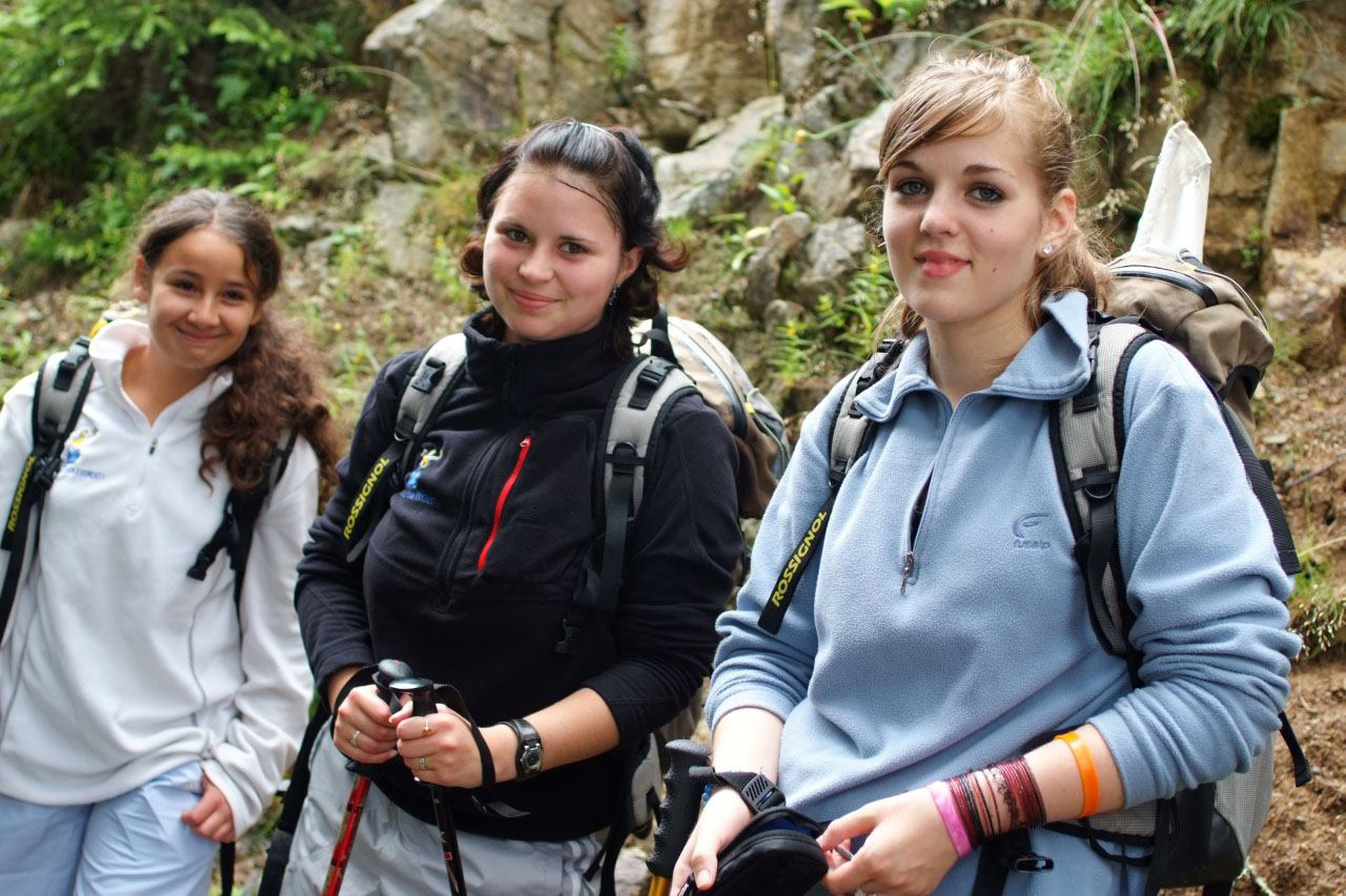 Mathilde, Perrine et Siheme prennent la pose pendant la pause !