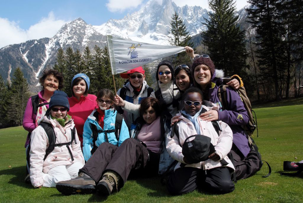 L’équipe des filles s’offre une pause au soleil ! (Clara, Alicia, Anna, Pauline, Safiya, Célia et Bénédicte)