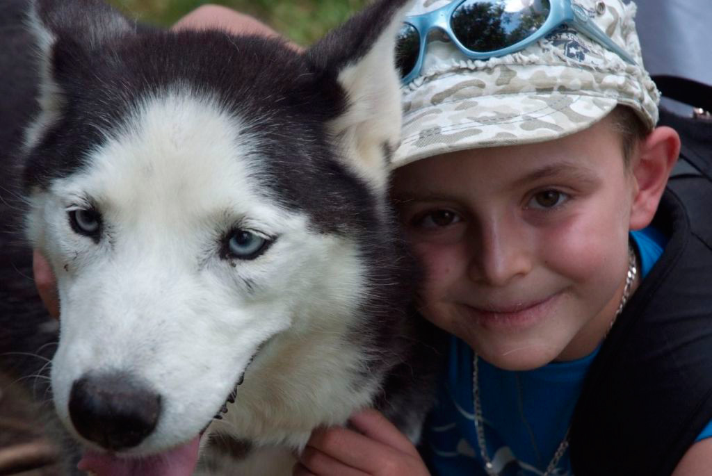 Câline et canine embrassade entre Gautier et son compagnon du jour !