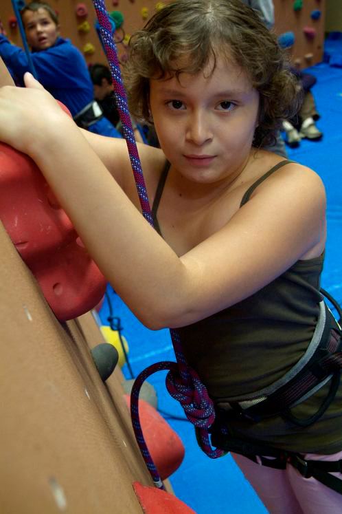 Petit portrait de championne avant l’ascension, très concentrée !